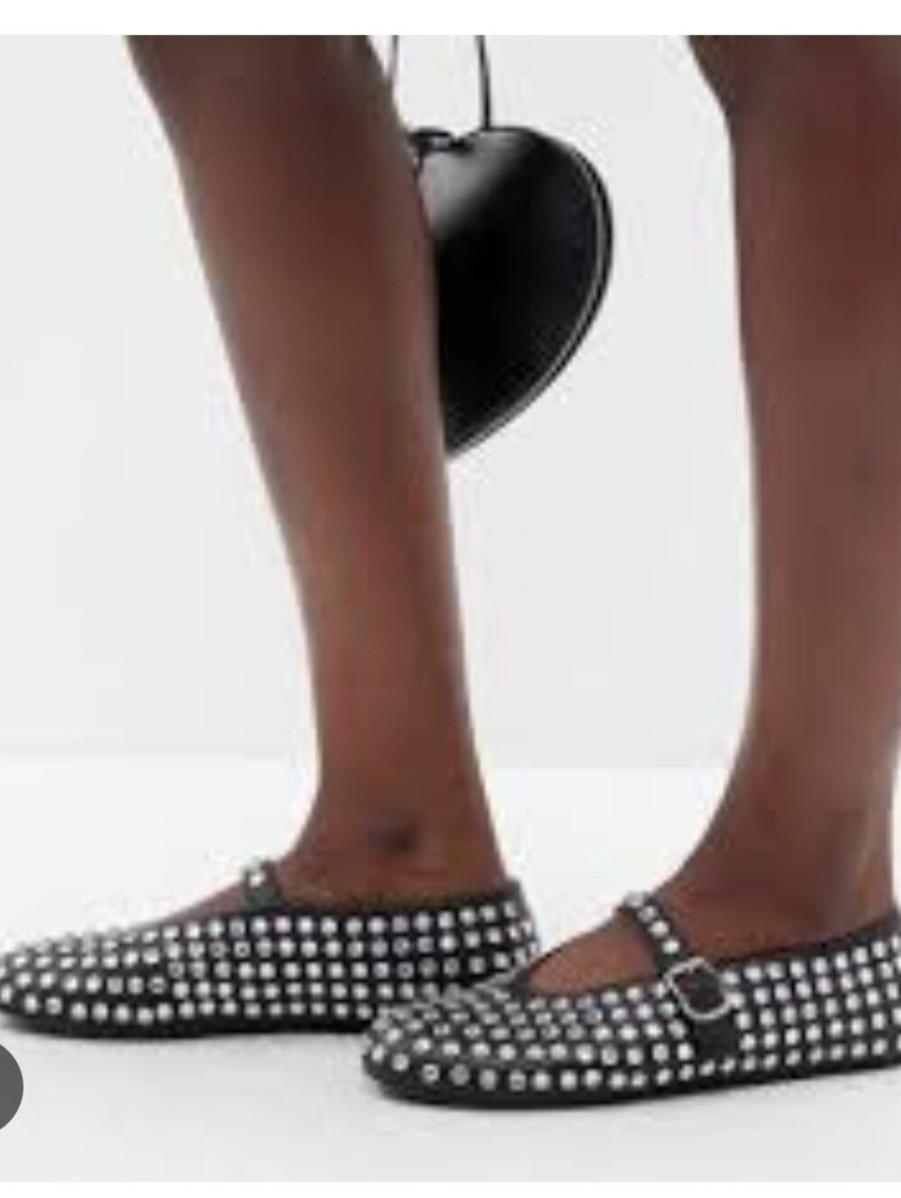 GB Gianni Bini Studded Black Mary Jane Flats